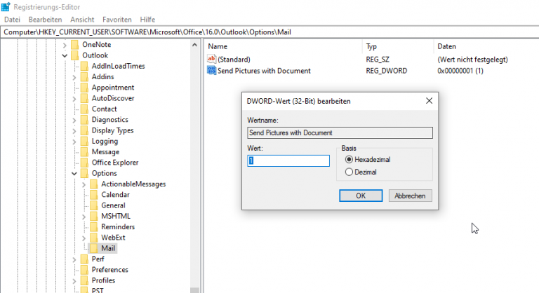 Outlook mit HTML Signatur - Das verknüpfte Bild kann nicht angezeigt